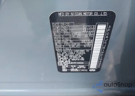 2023 Infiniti Qx55 Luxe Awd z USA, uszkodzony, nr VIN 3PCAJ5JR1PF104326